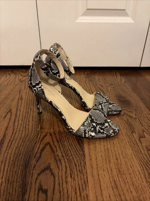 Womens Nine West Snake Print Open Toe High Heel Shoes Size 8.5 - Image 1 of 4