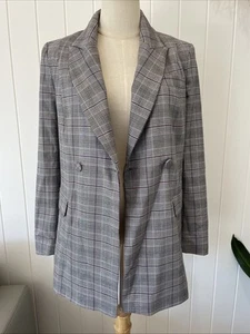 Kookai Double Breasted Check Blazer, Size 34 - Picture 1 of 6