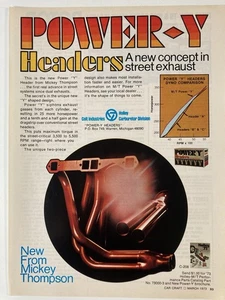 1973 Holley Power Y Headers Print Ad New From Mickey Thompson Street Exhaust - Picture 1 of 2