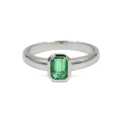 Ring mit kolumbianischem Smaragd Emerald 0,68 ct. in 18 Kt. 750 Gold Gr. 56 - Bild 1 von 4