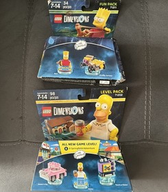 LEGO 2 Dimensions Simpsons Bart Fun Pack 71211 Homer Level 71202 Lot New Retired