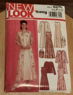 New Look Sewing Pattern #6270 - MISSES DRESS DUSTER JACKET - Size 10-22 - Image 1 of 4