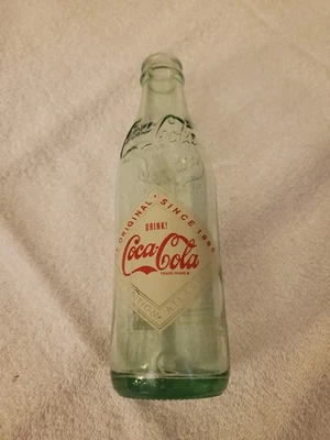 Collectibles Vintage Coca Cola 7" Bottle White Label 1972 - Image 1 of 3
