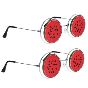2 Pezzi Bicchieri Anguria Bambini Banchetto Prop Tropicale Watermon Sun Singlasses - Foto 1 di 12