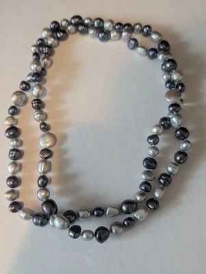 灰色、黑白珍珠项链 34 — 第 1/3 张图片