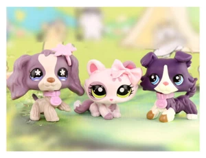 3x Shop Pet LPS hockende Katze #1628 Cocker Spaniel #1209 Collie #1676 Kinder Geschenk - Bild 1 von 6