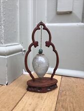 Vintage chinese reverse painted hand Blown glass ornament