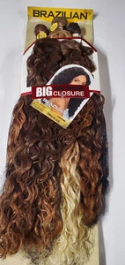 Multi length brazilian hand-tied Eurasian hair extensions; curly; wefts; sew-in - Picture 1 of 3