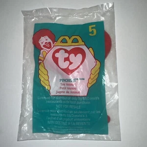 Ty Teenie Beanie Baby #5 Pinchers Red Lobster 1993 McDonald's Vintage Sealed - Bild 1 von 3