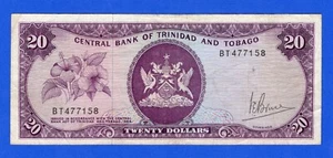 TRINIDAD AND TOBAGO $20 1977 P-33a(1)  Circulated Note BT477158 - Picture 1 of 3