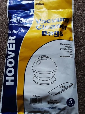 NEW Vintage Vacuum Cleaner Paper Dust Bags x 5 fit Hoover Constellation - Image 1 of 2