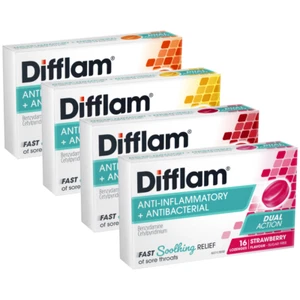 Difflam Sore Throat 16 Lozenges Choose Your Flavour Sugar Free Antibacterial - Picture 1 of 5