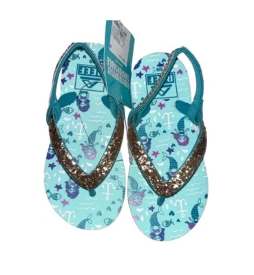 Sandalias Reef Mermaid para niñas pequeñas 5/6 Stargazer chanclas doradas brillantes playa Foto 1 de 4