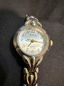 Acqua Women's Quartz WR 30M Watch W/ New Battery Xtra Links SS&Goldtone Bracelet - Picture 1 of 7