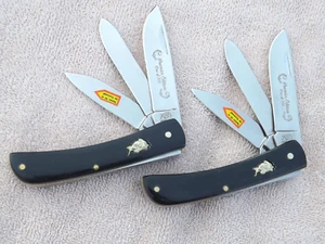 Bulldog Brand Buffalo Horn Handles 3 Blade 3-3/4" 1 OF 300 ETCH  PREMIER EDITION - Picture 1 of 7