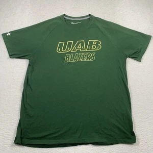 UAB Blazers Under Armour Shirt Mens XL Green Loose Short Sleeve Football Logo - Picture 1 of 9