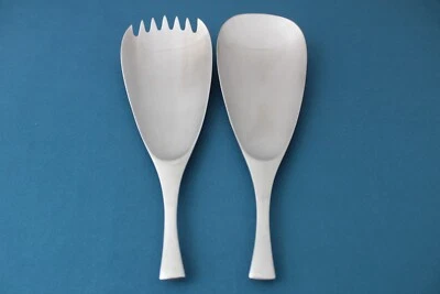 Cuchara tenedor para servir sólida 2 piezas Dansk ODIN acero inoxidable satinado Alemania 8 3/4" Foto 1 de 4