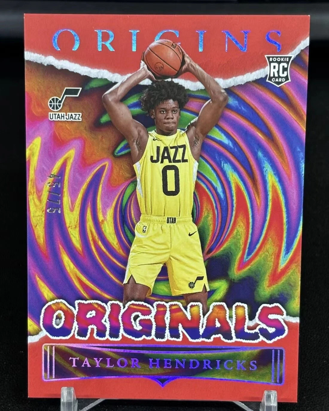 Taylor Hendricks 2023-24 Panini Origins 45/75 Red Originals RC Utah Jazz #2