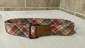 Brooks Brothers karierter Baumwollgürtel - Größe Medium - Bild 1 von 4