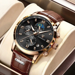 Reloj de pulsera de lujo para hombre clásico reloj de cuarzo fecha brillante impermeable reloj deportivo - Imagen 1 de 18