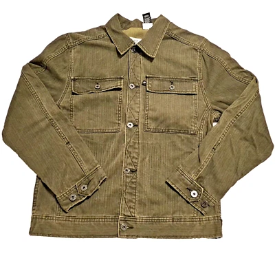 Chaqueta vaquera de rendimiento para mujer DKNY JEANS verde oliva texturizada talla pequeña Foto 1 de 4