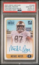 Michael Mayer PSA 10/AUTO 10 - 2021 Onyx Vintage College Card Auto #/400💎POP 1