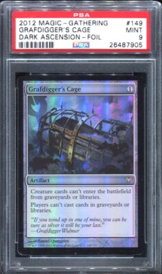 2012 MAGIC THE GATHERING DARK ASCENSION #149 GRAFDIGGER'S CAGE FOIL PSA 9 - Image 1 of 2