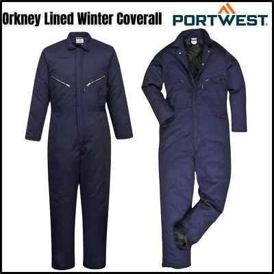 Portwest Orkney Lined Padded Coverall Overall Work Safety Winter Boilersuit S816 - Image 1 of 4