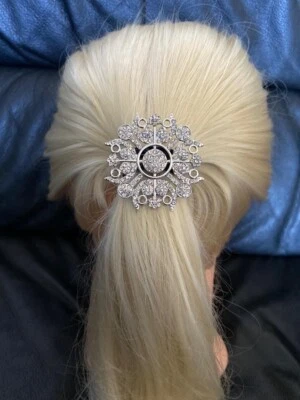 ¡Nuevo! Corbata para el cabello/cruz y alas/ornamentado 3 pulgadas de ancho/cintas para la cabeza de diamantes de imitación ¡Lo mejor! Foto 1 de 2