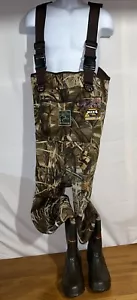 DUCKS UNLIMITED Max 4 CHEST WADERS W/BOOTS 400 G THINSULATE Sz 7R- H120 - Picture 1 of 13