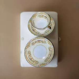 Vintage Noritake Japan M 4 Cups 4 Saucers 4 Dessert Plate Fine China Floral Ptrn - Picture 1 of 6