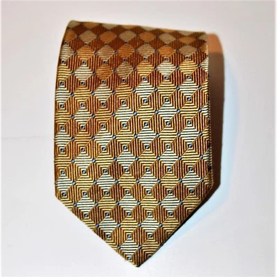 Corbata Brooks Brothers Makers dorada cuadrada seda pura Foto 1 de 2