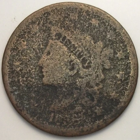Partial Date 183? Large Cent "As Pictured" Cover