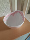 Casalino Keramik Schale Schssel wei innen rosa Borte hhe ca. 9-11 cm