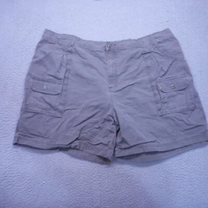 Cabelas Shorts Mens 46 Gray Canvas 8 Pocket Cargo Hiking Outdoor - Picture 1 of 13