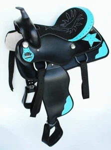 17" Western Horse Saddle Synthetic Cordura Trail Barrel Tack Set Free Shipping - Picture 1 of 3