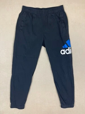 Calça de moletom Adidas jogger feminina L cintura elástica com bolsos de cordão perna cônica - Imagem 1 de 4