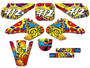 2001-2003 XR 70 ZANY Red Senge Graphics Kit Compatible with Honda - Picture 1 of 10