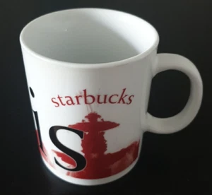 Vintage 2002 Starbucks Paris City Mug Collector Series Large Barrel Coffee Mug - Foto 1 di 6