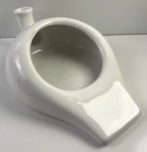 Antique Hall White Porcelain Bedpan Chamber Pot with Urinal - Picture 1 of 12
