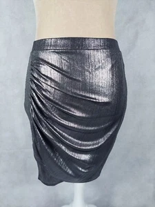 Rock H&M Gr. S 36 silber Glitzer stretch Party skirt Minirock elegant neuwertig - Bild 1 von 9
