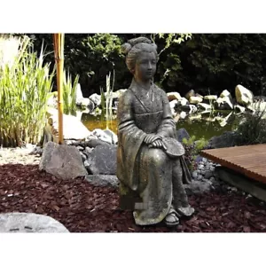 GEISHA FRAUENFIGUR aus STEINGUSS JAPANISCH NIPPON NEU FROSTFEST GARTEN SU-221 - Bild 1 von 3