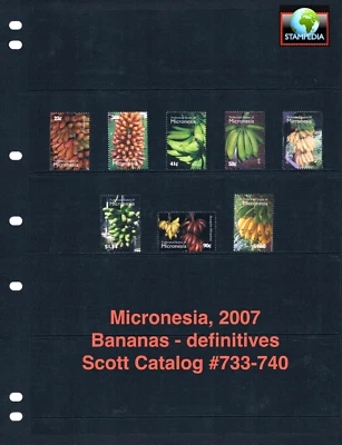 $18.25 Scott Value - 2005 MICRONESIA Bananas definitives So. Pacific MNH NH UMM - Image 1 of 4