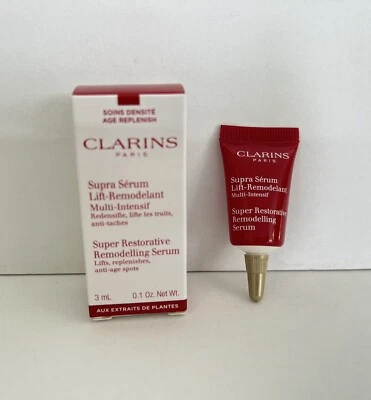 CLARINS SUPER RESTORATIVE REMODELLING SERUM LIFTS, REPLENISHES, ANTI AGE SPOTS - Image 1 of 2