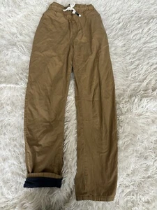 Cat & Jack boys sz. 14 "rope" drawstring lined khaki pants. Soft, so comfortable - Picture 1 of 10