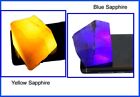 800 Ct/2 Pcs Treated Blue & Yellow Sapphire Gemstone Polished Rough Natural Ebay