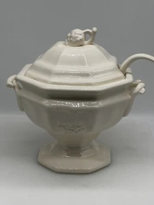 Calif Pottery USA Vintage große Suppenterrine Schöpfkelle 107 cremeweiße Trauben - Bild 1 von 10