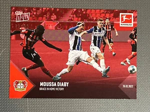 2022 Topps NOW Bundesliga Moussa Diaby #148 ~ Bayer 04 Leverkusen ~ Red #/99 - Picture 1 of 3