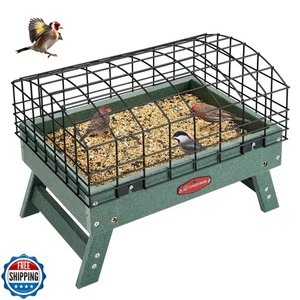 Kingsyard Eichhörnchenfestes Bodenvogelfutterhaus für draußen - Recycling - Bild 1 von 5