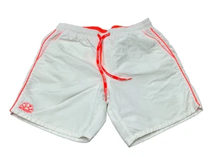 Sundek Mens White Orange Logo Elastic Waist Mesh Lined Swim Trunks Shorts Size S - Picture 1 of 8